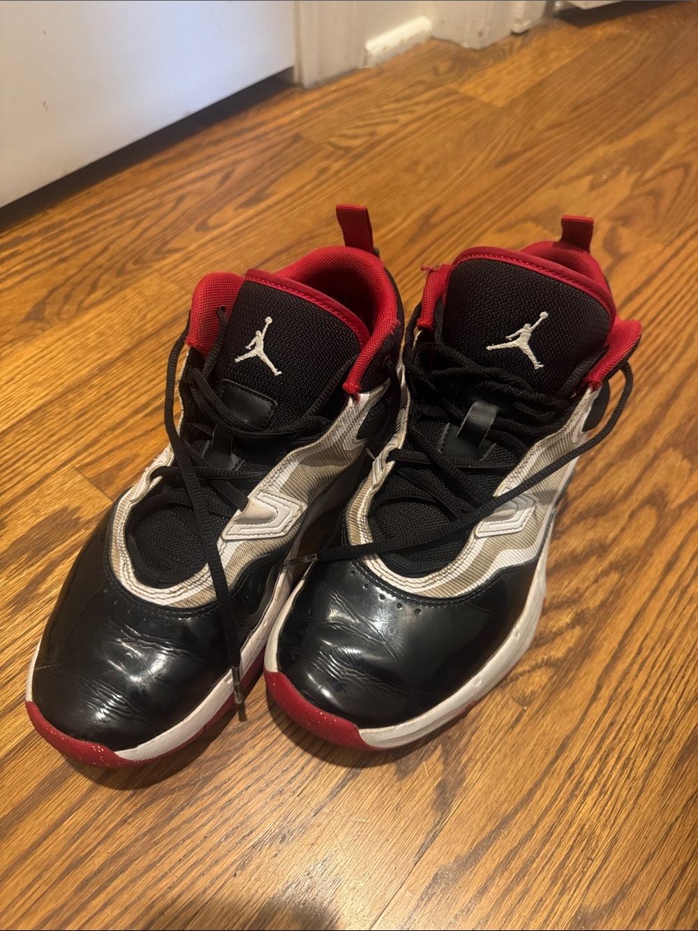 Nike Black, Red and White Air Jordan Basketball Shoes